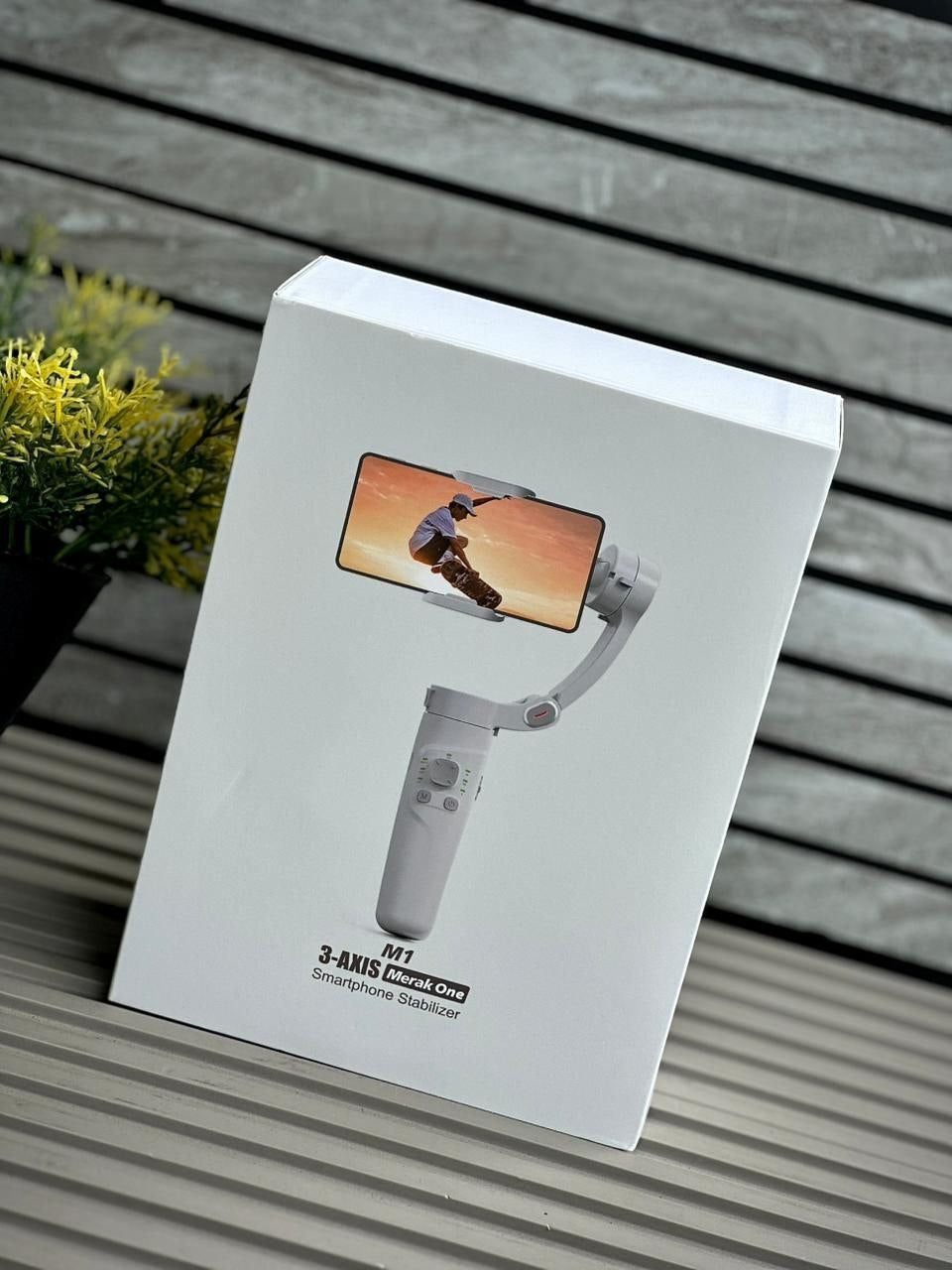 3-Axis Smartphone Gimbal Stabilizer with Tripod & Magnetic Phone Clamp