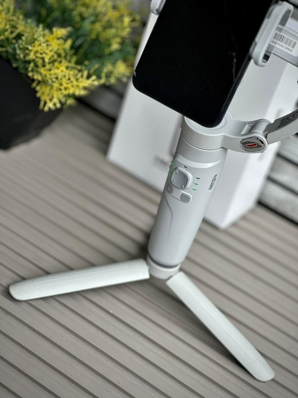 3-Axis Smartphone Gimbal Stabilizer with Tripod & Magnetic Phone Clamp