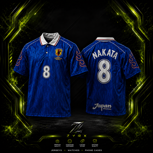 Japan 1998 Home Jersey – Hidetoshi Nakata #8