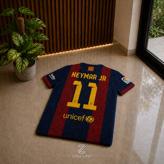 Neymar Jr Barcelona Jersey Rug – Premium Football-Themed Floor Rug