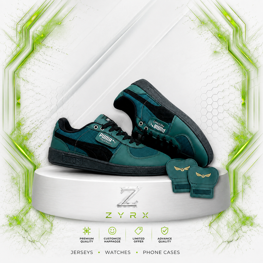 PUMA Palermo Green & Black Premium Sneakers